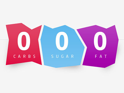 Zeros blue fitness health numbers purple red stat