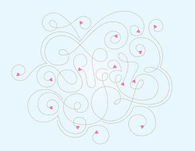 Sugar hand drawn hearts script typography