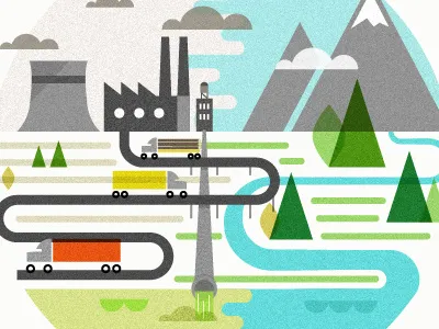 Good Bad illustration nature planet pollution