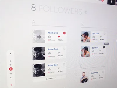 Ubersnap (Followers) clean design graphic design like minimalistic modern photography website