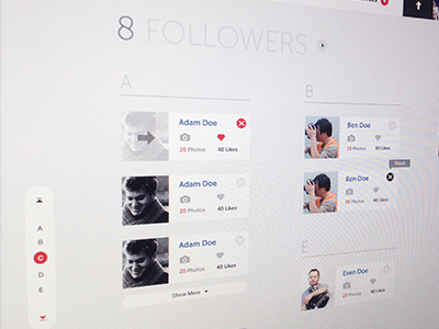 Ubersnap (Followers) clean design graphic design like minimalistic modern photography website