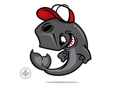 Whale - 2 cartoon character clothing design graphic illustration logo mascot moby dick ocean sperm whale tee whale