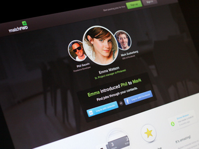 matchFWD New Homepage emma watson homepage jobs landing matchfwd networking referrals work