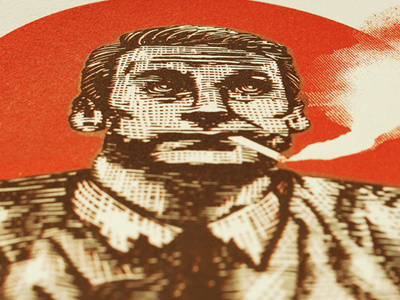 Smoke Gets In Your Eyes 1960 advertising fan art mad men scratchboard zeb love