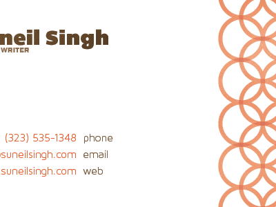 Screenwriter Business Card 2 brown business card orange screenwriter texture
