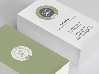 Business Card - Doris Kroh business business card card doris kroh logo minimal minimalistic mockup paper papier stamp stampinup stempel visitenkarte