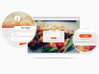 Barrel Eats App barrel calendar creative days design eats lunch ui ux web app zoom