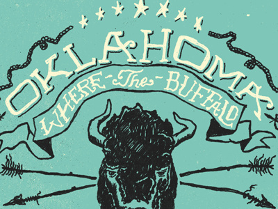 Oklahoma illustration pen and ink sharpie typography