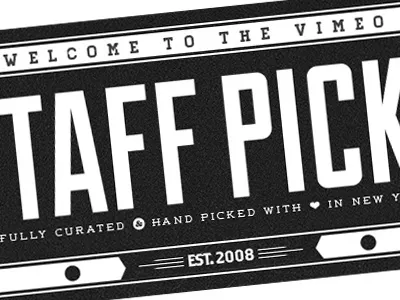Vimeo Staff Picks Banner banner black and white typography web