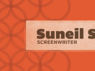 Screenwriter Business Card brown business card orange screenwriter texture