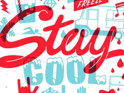 Swap This cool hot illustration letterpress summer type