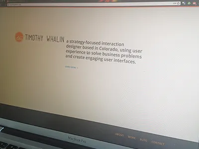 New Portfolio Design is live! brand homepage personal portfolio web design website