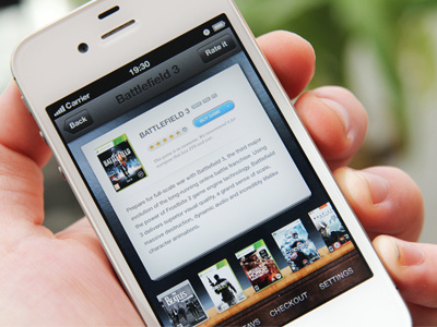 Game Store Prototype apple commerce game ios mobile slide store