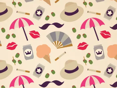 summer in brooklyn pattern brooklyn illustration pattern