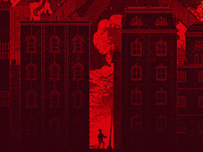 Finally finished, printed, and released! art book design h.g wells illustration poster screen print war of the worlds