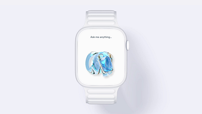 AI Chatbot - Apple Watch Series 7 3d animation apple artificial intelligence clean modern motion graphics product design render smart watch ui