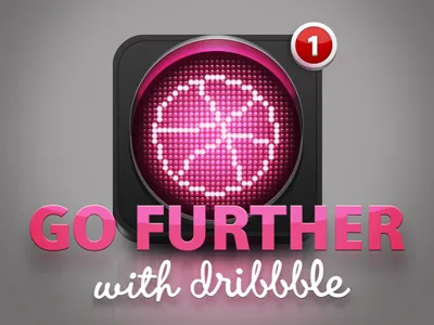 Dribbble Invite Giveaway basketball contest draft dribbble giveaway glossy icon invitation invite ios notification pink traffic traffic light