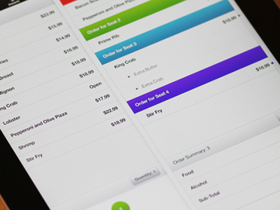 iPad POS Order Screen food ios ipad konrad group konradgroup menu order pos restaurant us