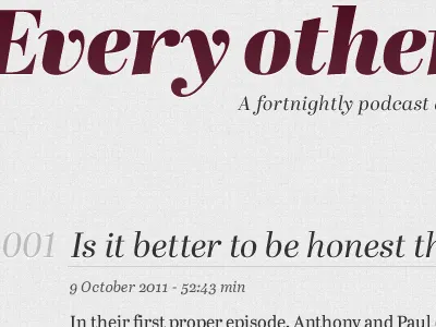 Every Other Sunday (Working Title) abril podcast