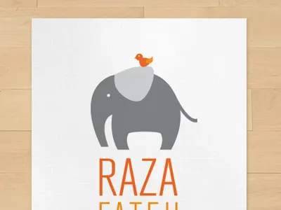 Elephant Baby Announcement announcement baby bird elephant poster print