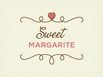 Sweet Margarite adorable atomic duo bake bakery brand identity branding cakes concept cookie cookies cute feminine girl girly heart identity logo logos retro sign simple sugar sweet vintage