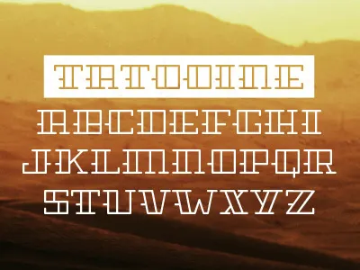 Tatooine custom type font illustrator lettering space type typeface