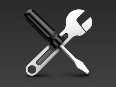 Utilities flathead icon mac metal screwdriver spanner utilities wrench