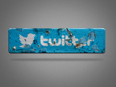 Rusty Twitter button button rusty twitter