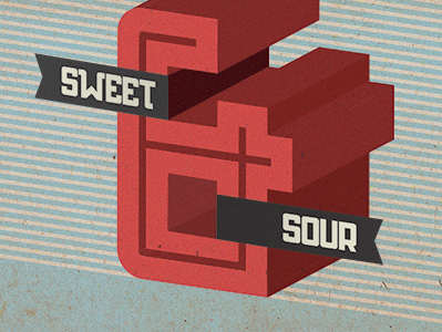 Sweet & Sour ampersand dresden font red ribbon sour sweet texture typeface