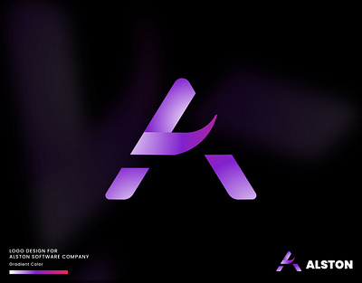 Letter A, Logo Design Concept for Alston abstract alston logo app logo brand identity business company designer gradient logo letter a letter logo letter logo mark logo logo design logo designer logo icon logo mark modern software symbol website logo