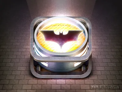 iBatsignal batman gotham icon lamp signal spotlight weird