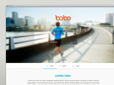 Teaser Landing Page blue fitness landing page orange running sport