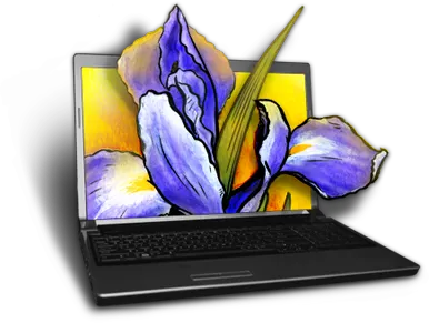 Digital Life logo multi media painting