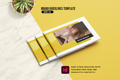 Brand Guideline Template brand brand guidelines brand manual brand presentation brand proposal brand style branding brochures clean fashion feminine guideline brochure guidelines indesign template lifestyle manual minimal presentation professional style