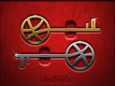 2 Dribbble Invites Giveaway dribbble giveaway gold invites keys necklace silver velvet