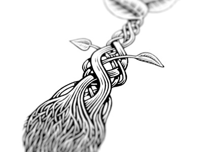 heartroot plant scratchboard weave