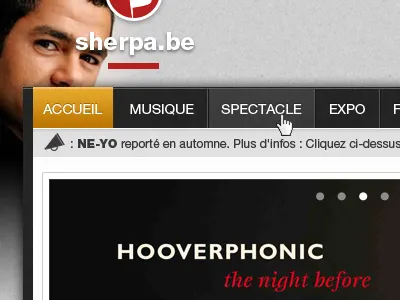 Sherpa Redesign music redesign sherpa ticketting webdesign