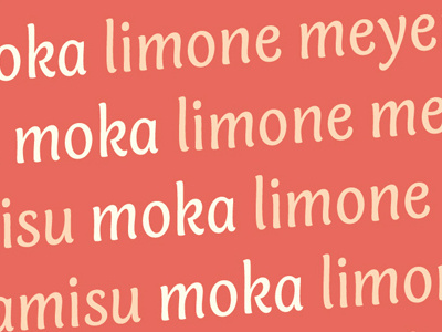 Gelato flavors moka type design typeface