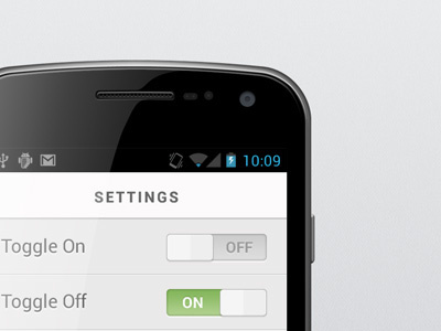 Android Settings Refresh android app clean custom green interface mobile settings simplistic stretchable toggle ui