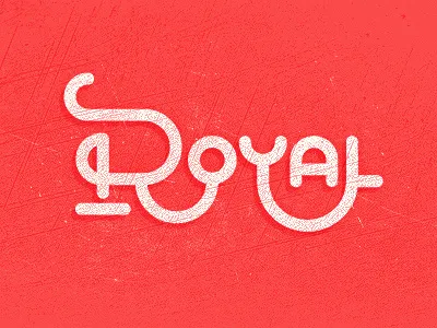 Royal custom letters typography