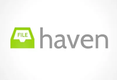 Filehaven green grey logo minimal typography