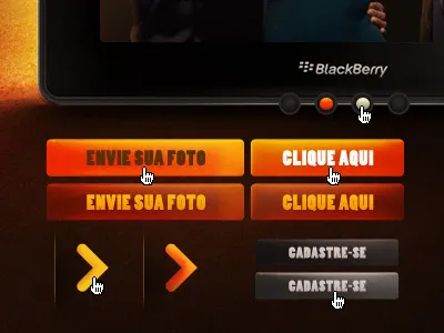 BlackBerry Q'Viva! art direction blackberry button design hover reality show ui webdesign