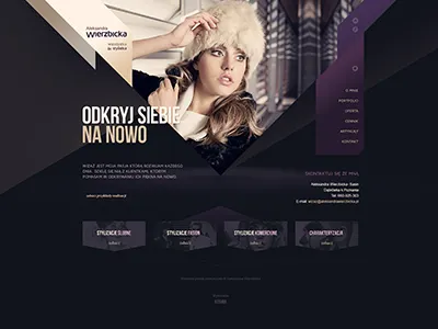 Aleksandra Wierzbicka (stylist, makeup artist) design graphic kosma logo logotype project skuza web webdesign www
