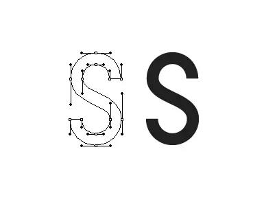Super Sport black letters s type typographic design typography