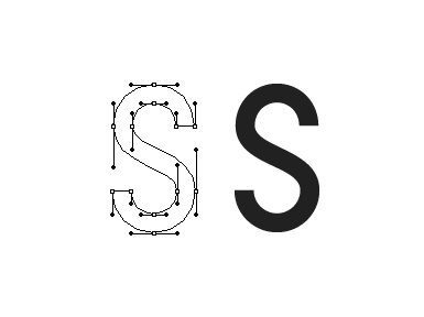 Super Sport black letters s type typographic design typography
