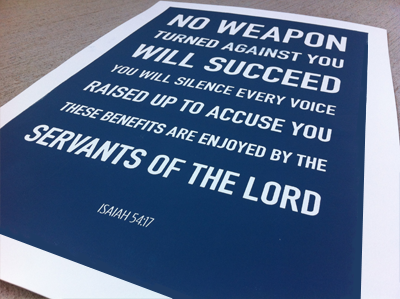 Isaiah Screenprint bible isaiah screenprint