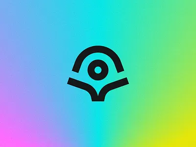 Rainbow waves of joy logomark book brand branding child children education gradient hands happiness happy icon identity joy logo logomark mark ngo palms rainbow reading