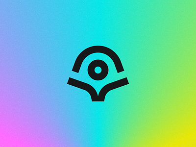 Rainbow waves of joy logomark book brand branding child children education gradient hands happiness happy icon identity joy logo logomark mark ngo palms rainbow reading