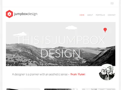 Jumpbox Homepage - Redesign animations clean minimal portfolio resedign simple web design
