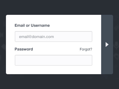 Simple Login clean dark input login simple submit ui